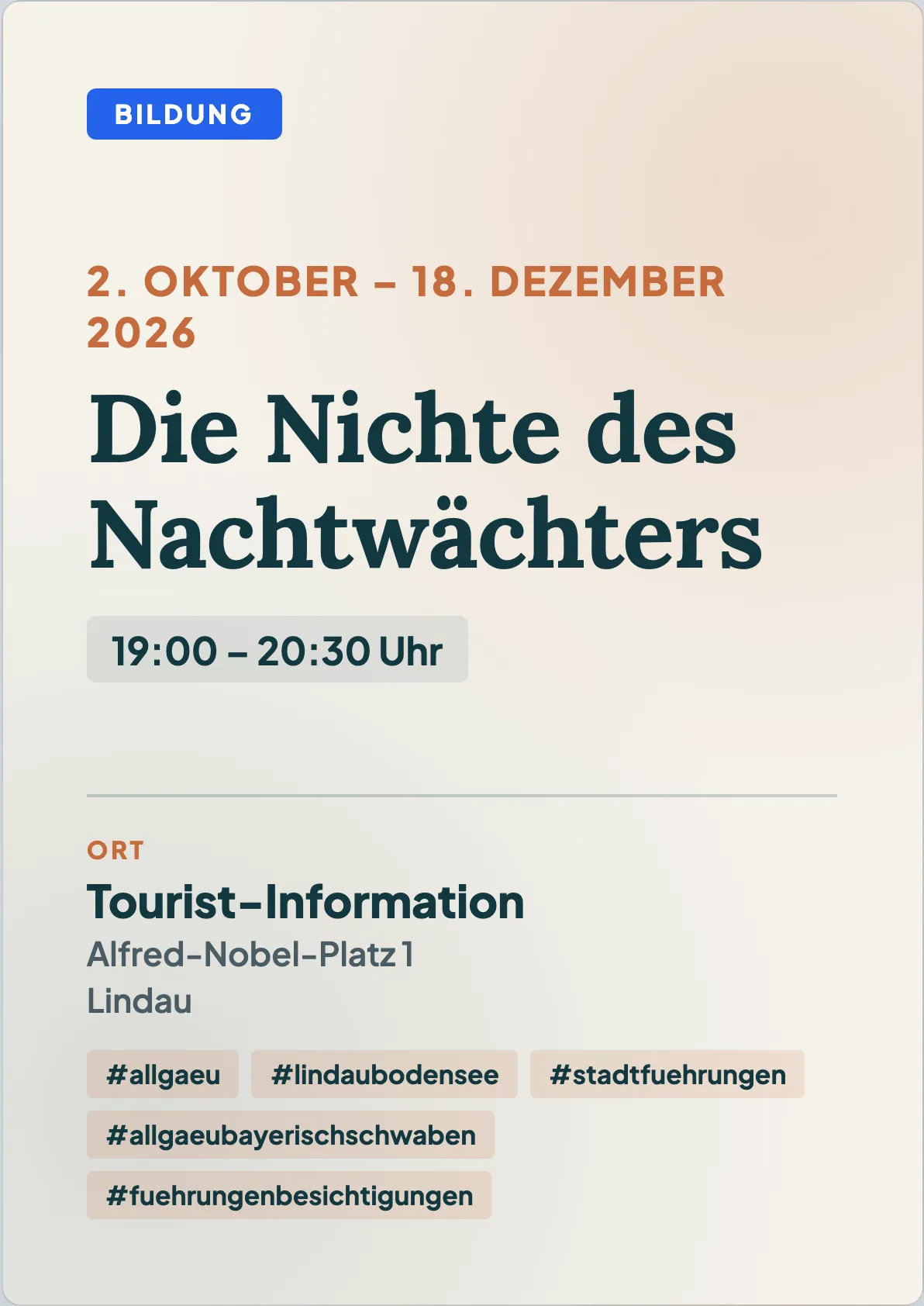 Veranstaltungsflyer
