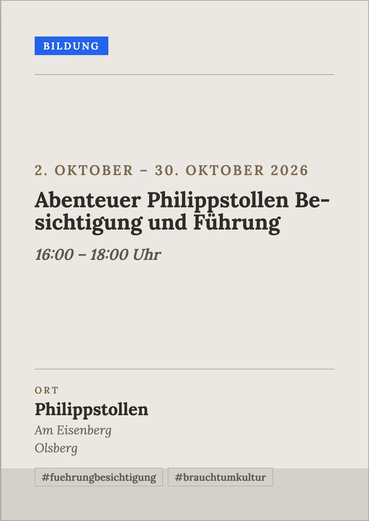 Veranstaltungsflyer