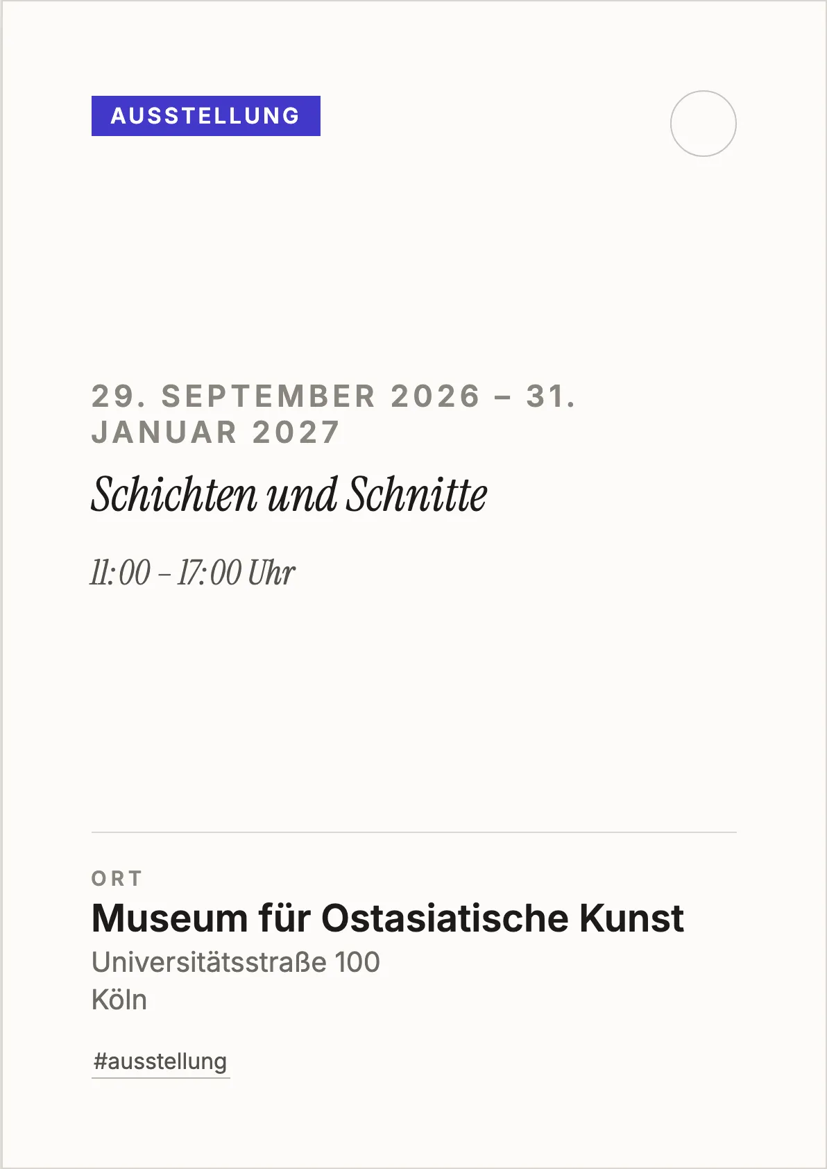Veranstaltungsflyer
