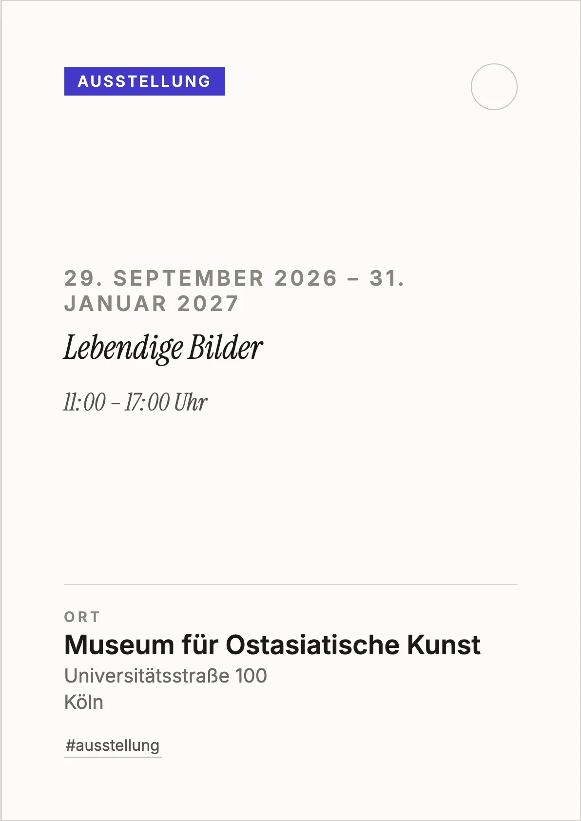 Veranstaltungsflyer