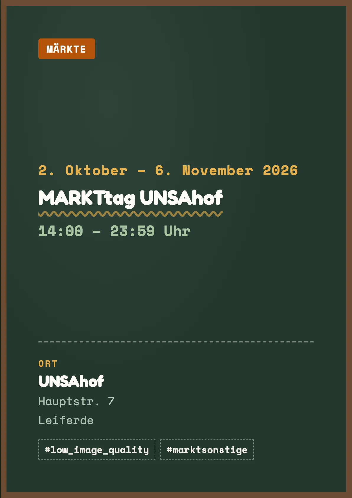 Veranstaltungsflyer