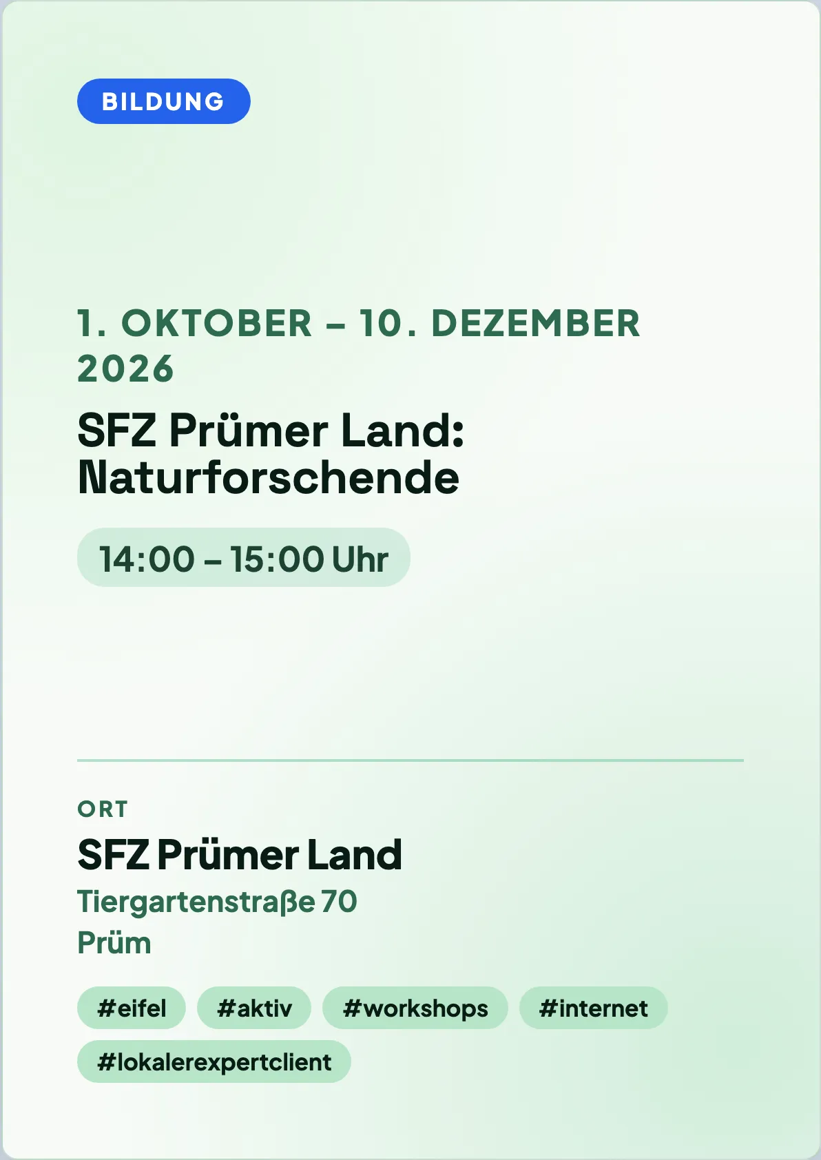 Veranstaltungsflyer