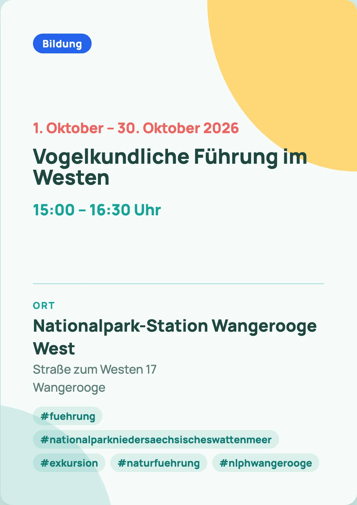 Veranstaltungsflyer