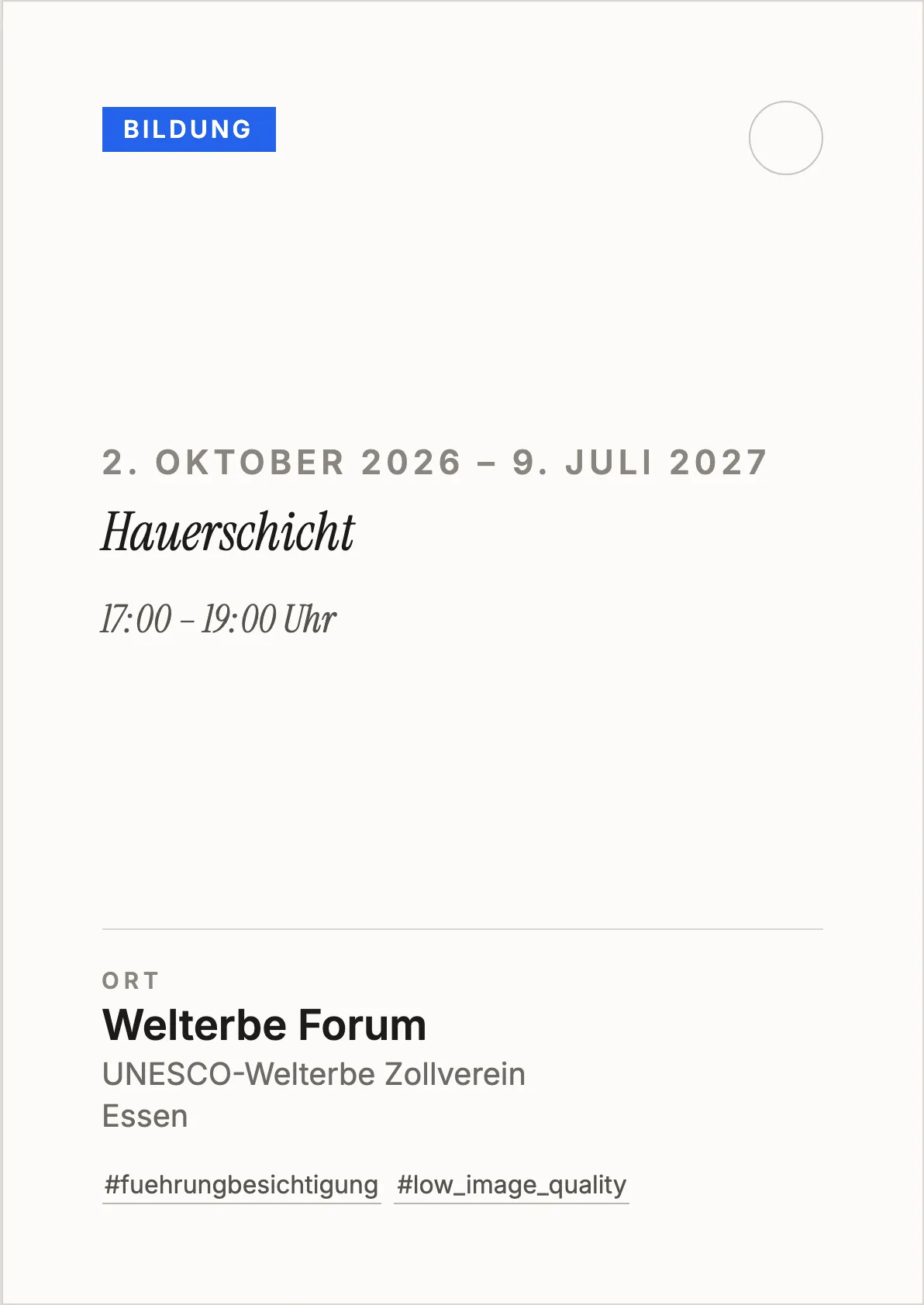 Veranstaltungsflyer