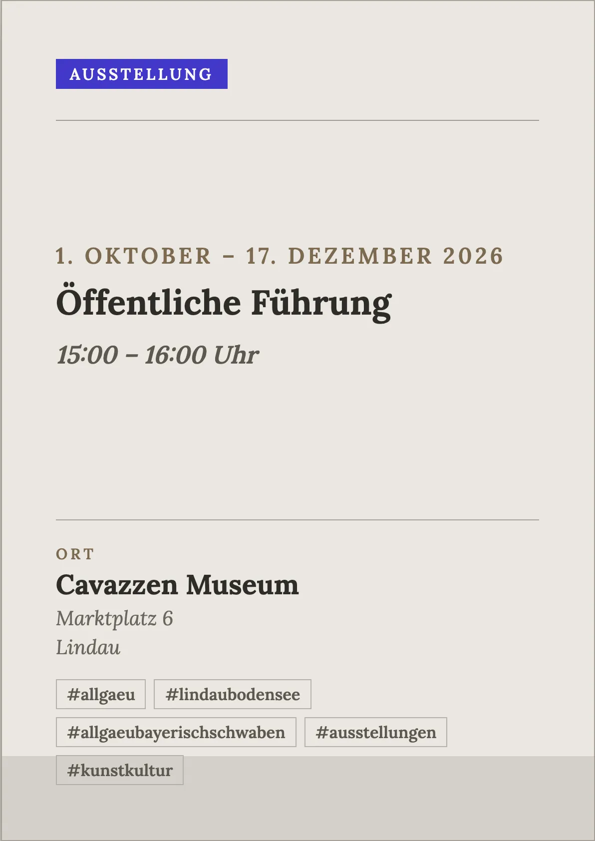 Veranstaltungsflyer