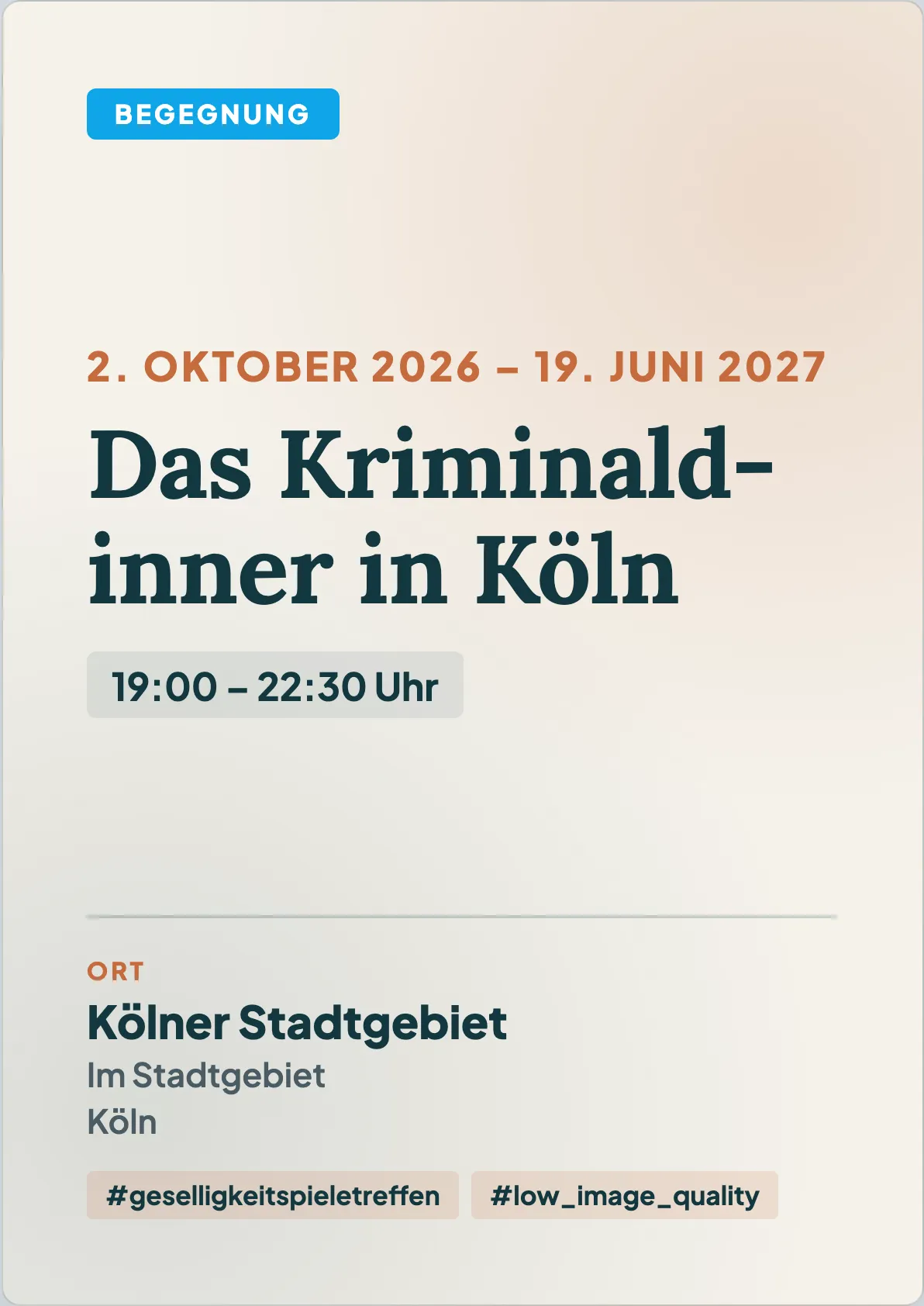 Veranstaltungsflyer