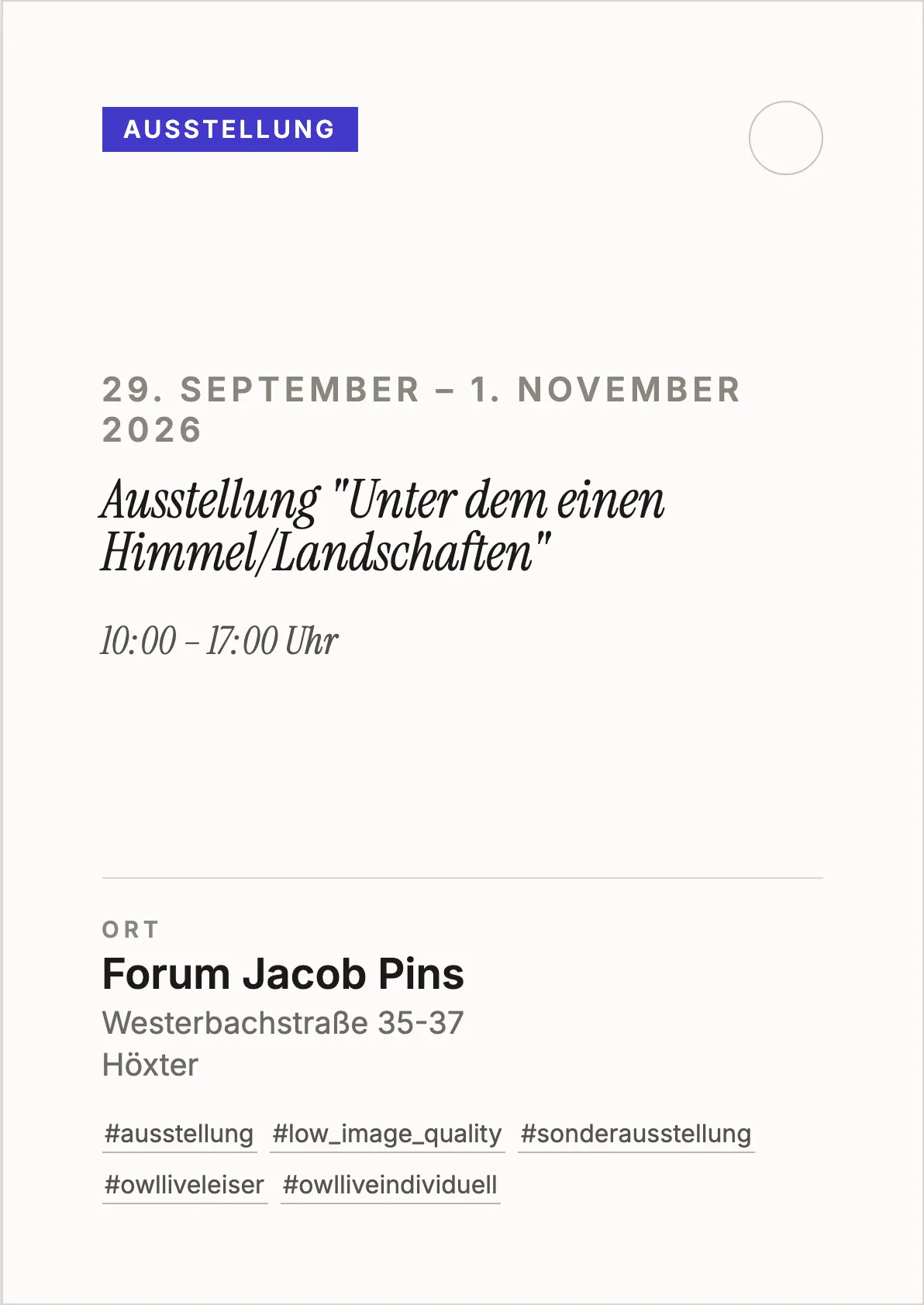 Veranstaltungsflyer