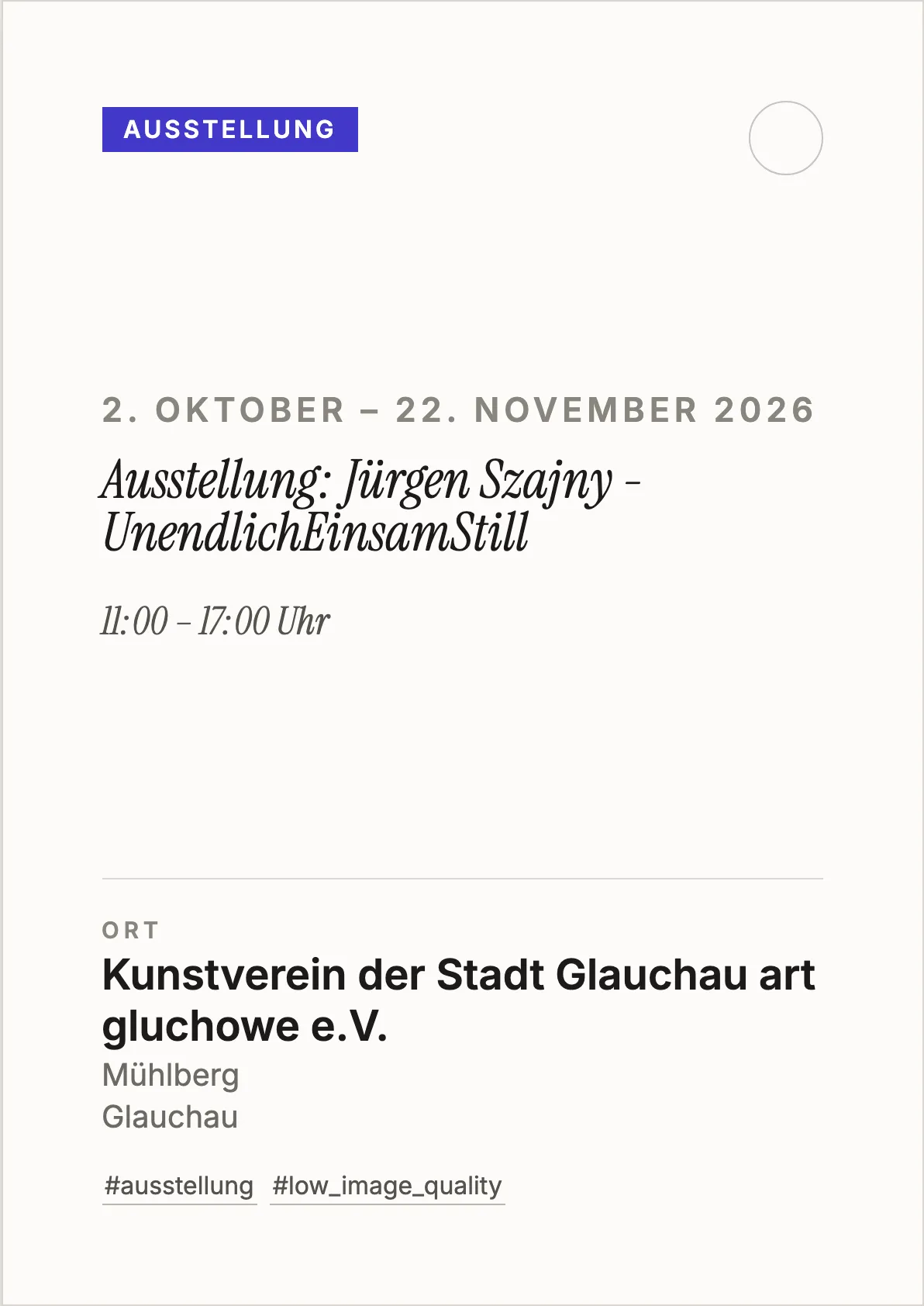 Veranstaltungsflyer
