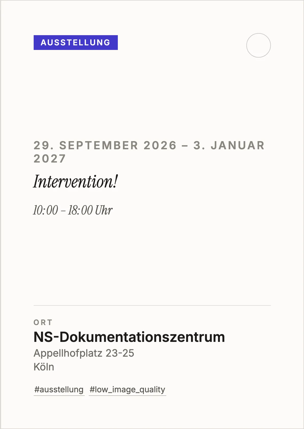 Veranstaltungsflyer