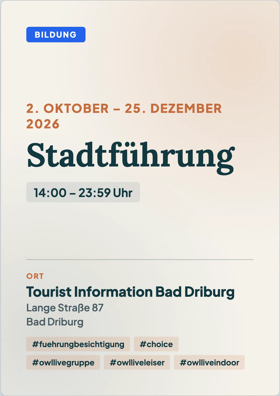 Veranstaltungsflyer