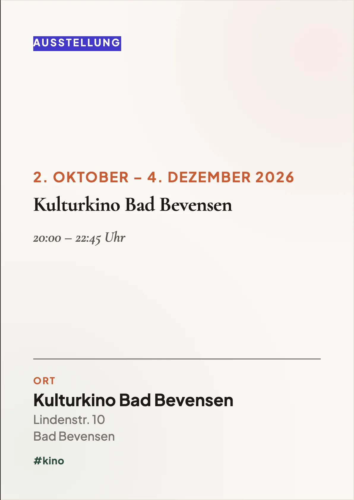 Veranstaltungsflyer