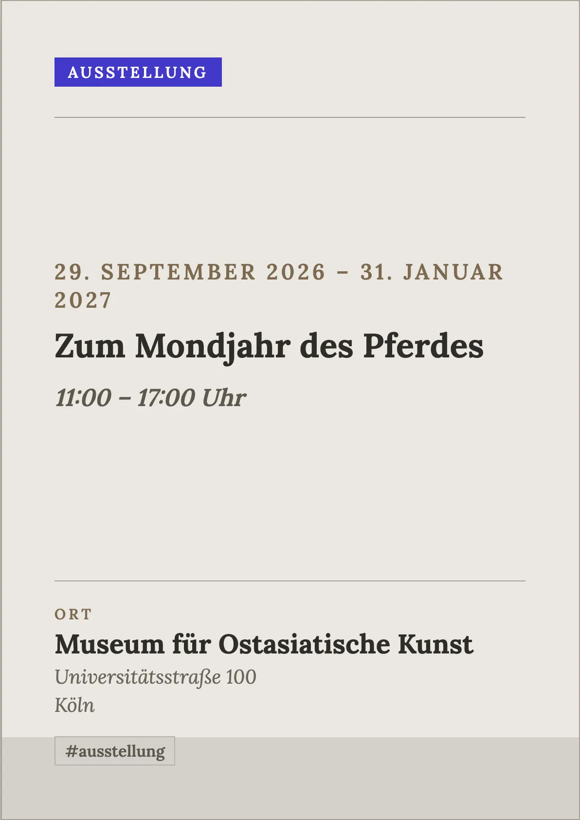 Veranstaltungsflyer