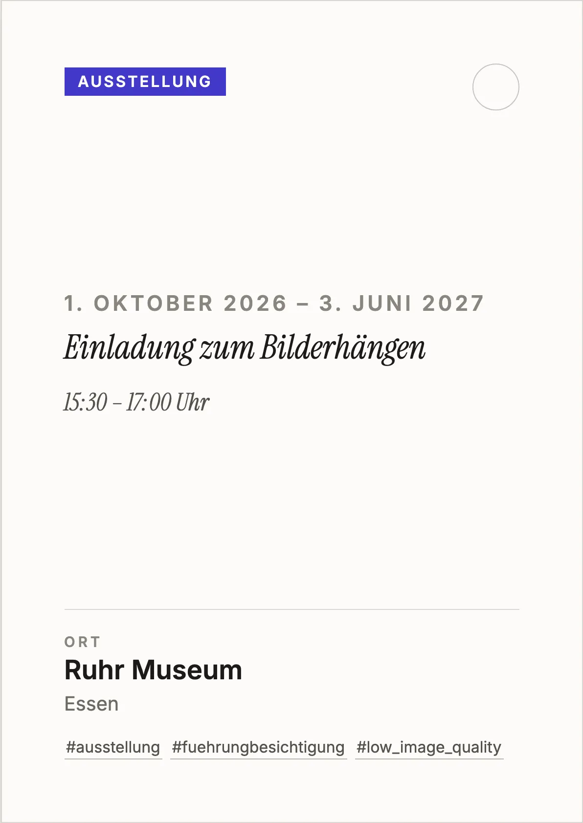 Veranstaltungsflyer