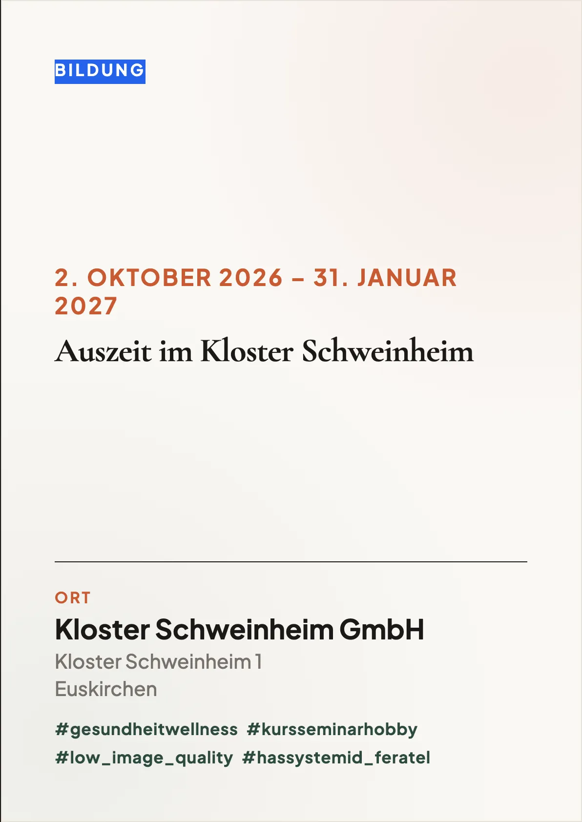 Veranstaltungsflyer