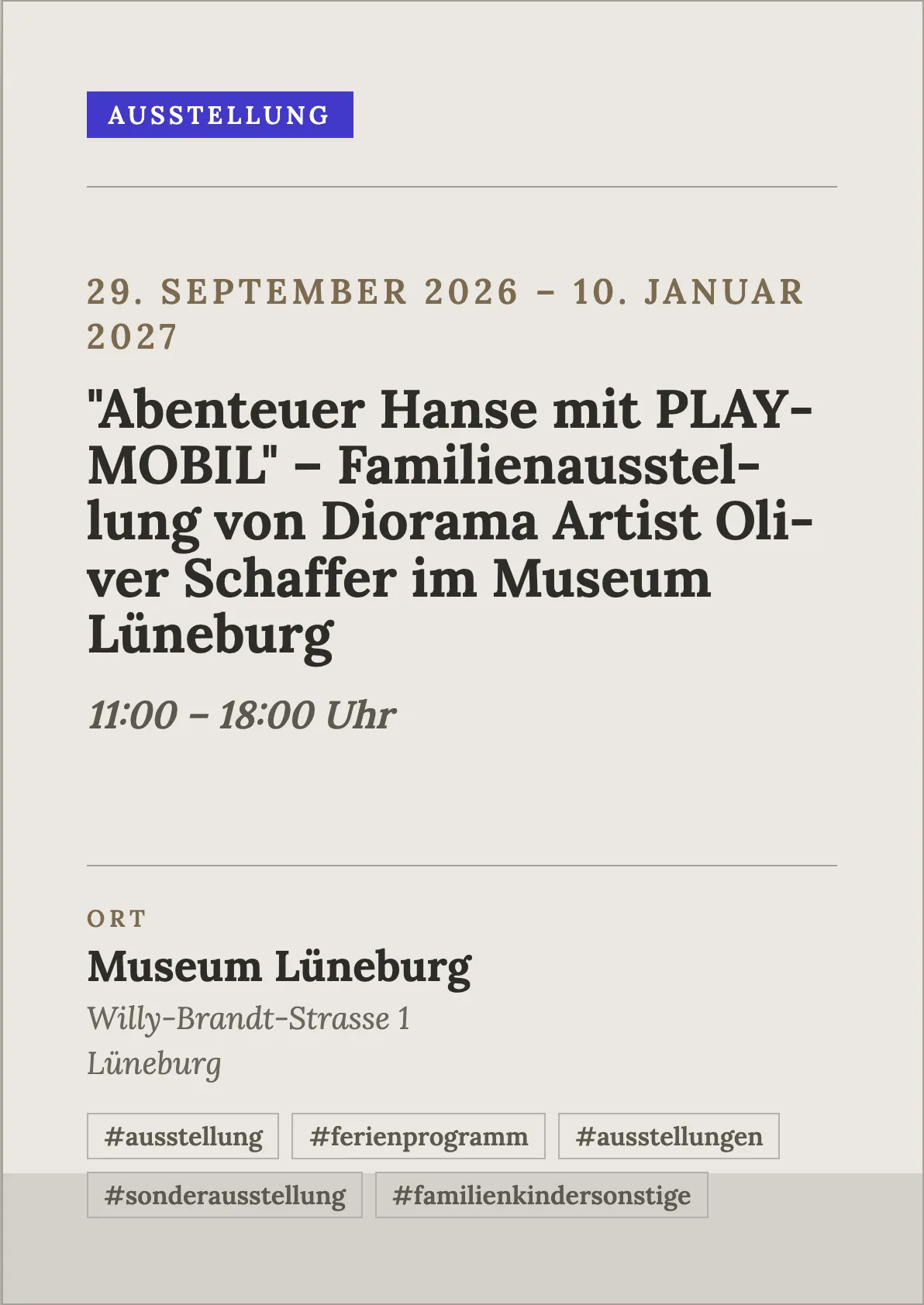 Veranstaltungsflyer