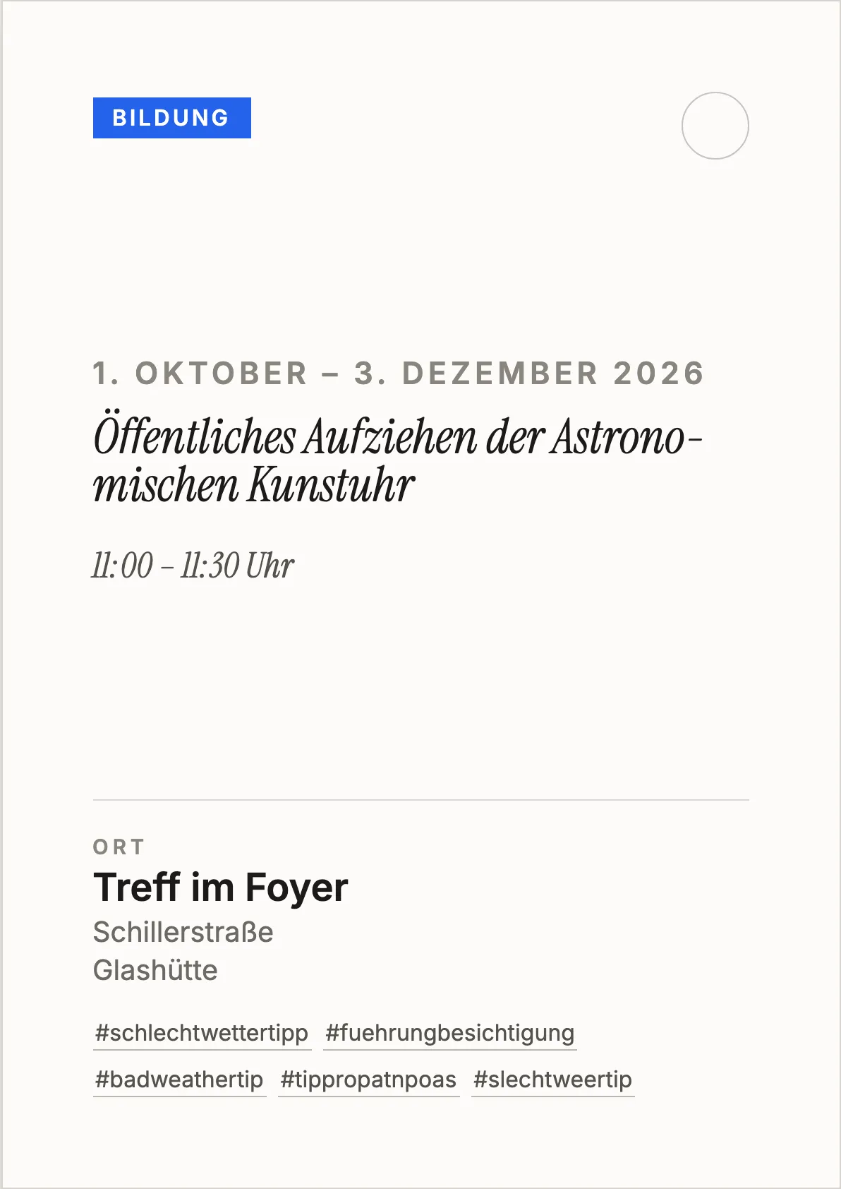 Veranstaltungsflyer