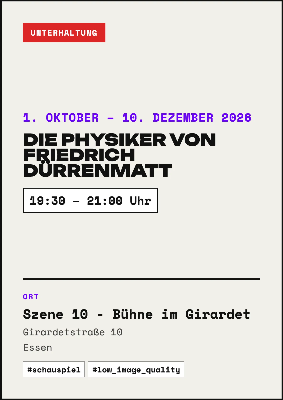 Veranstaltungsflyer