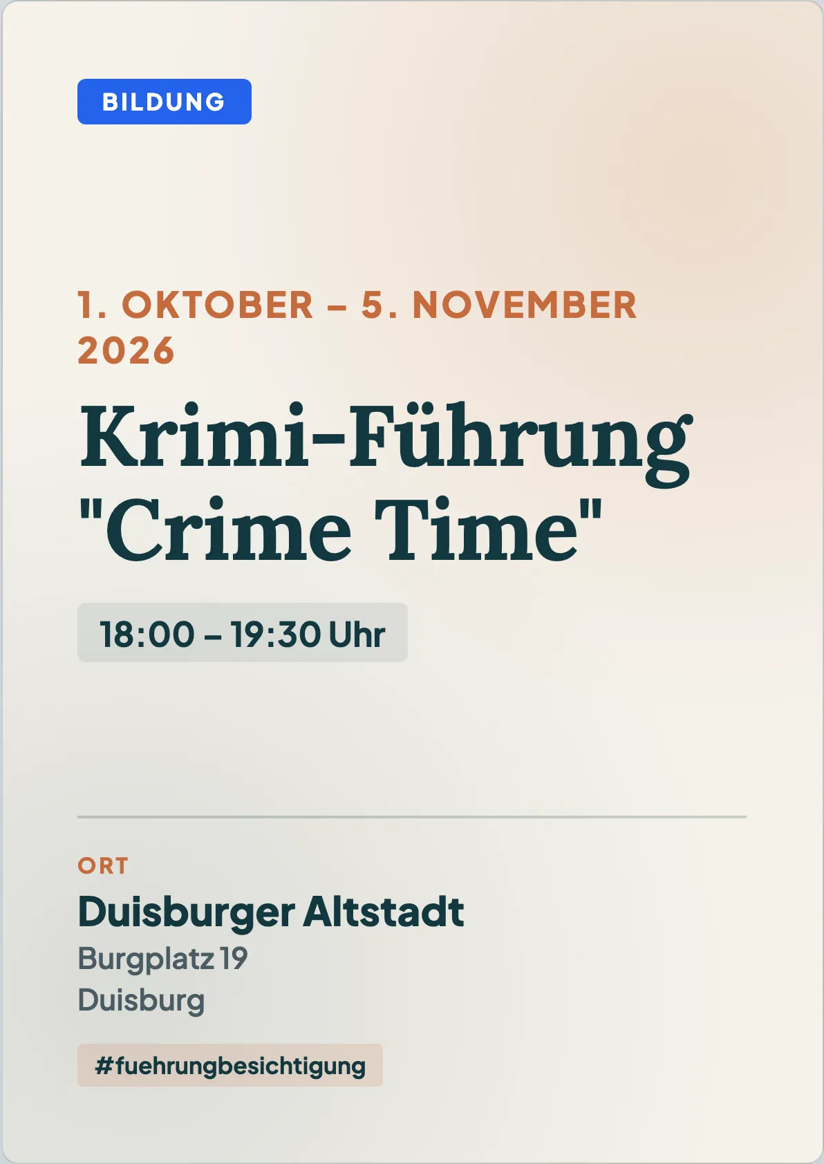 Veranstaltungsflyer