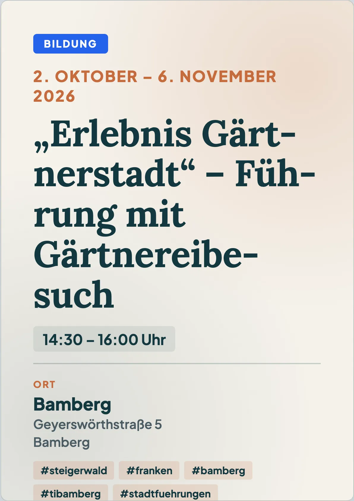 Veranstaltungsflyer
