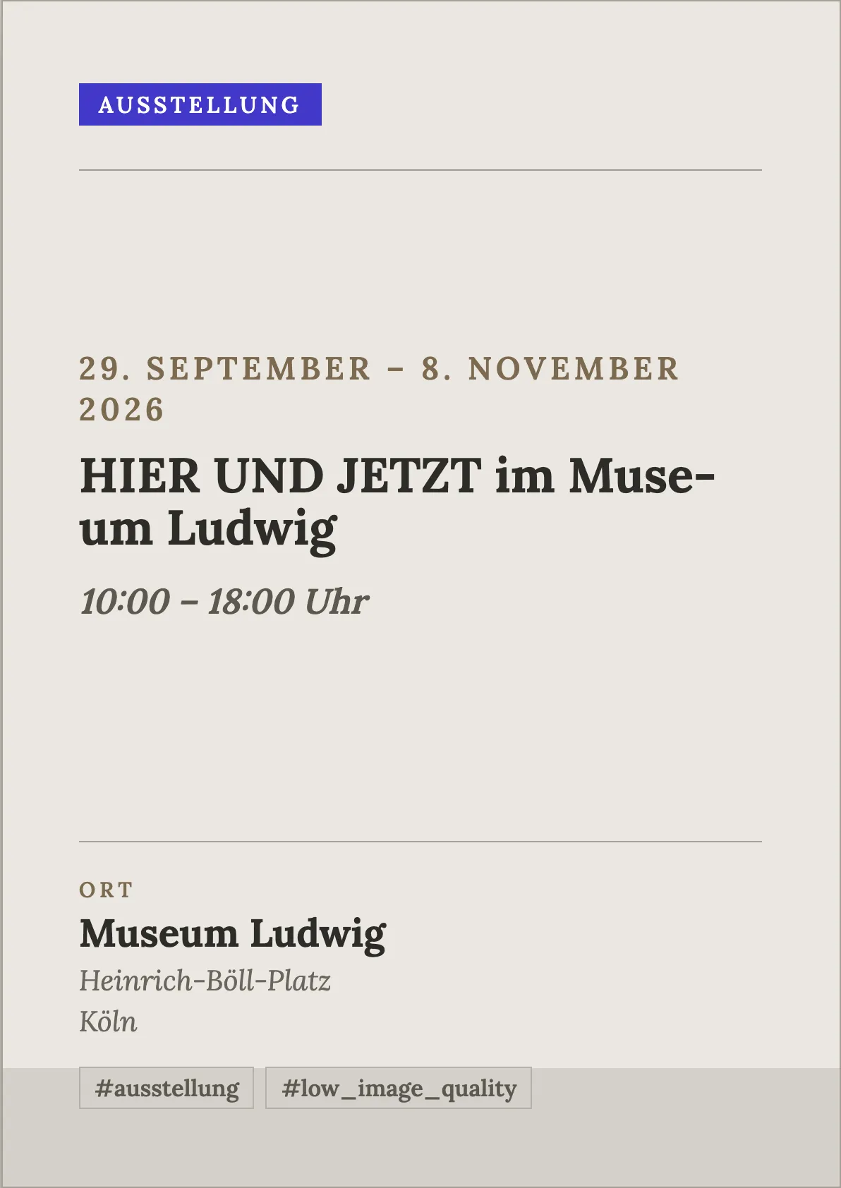 Veranstaltungsflyer