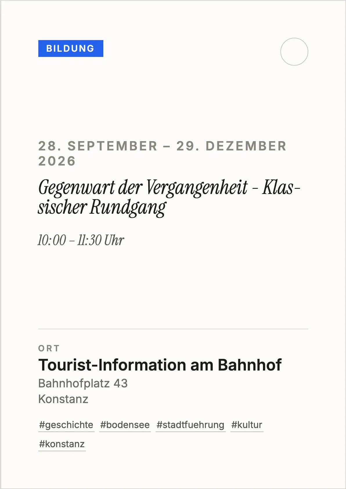 Veranstaltungsflyer