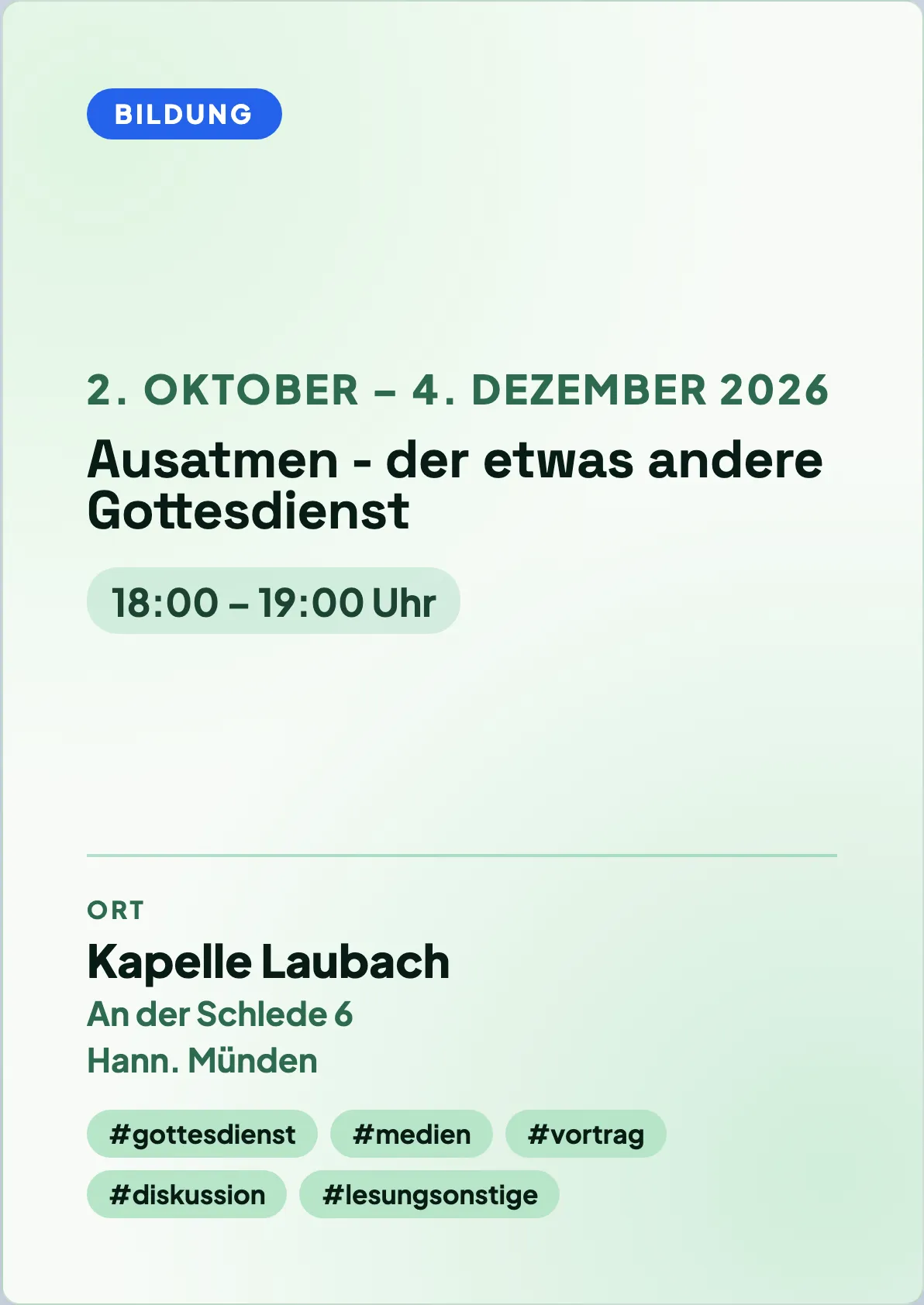 Veranstaltungsflyer