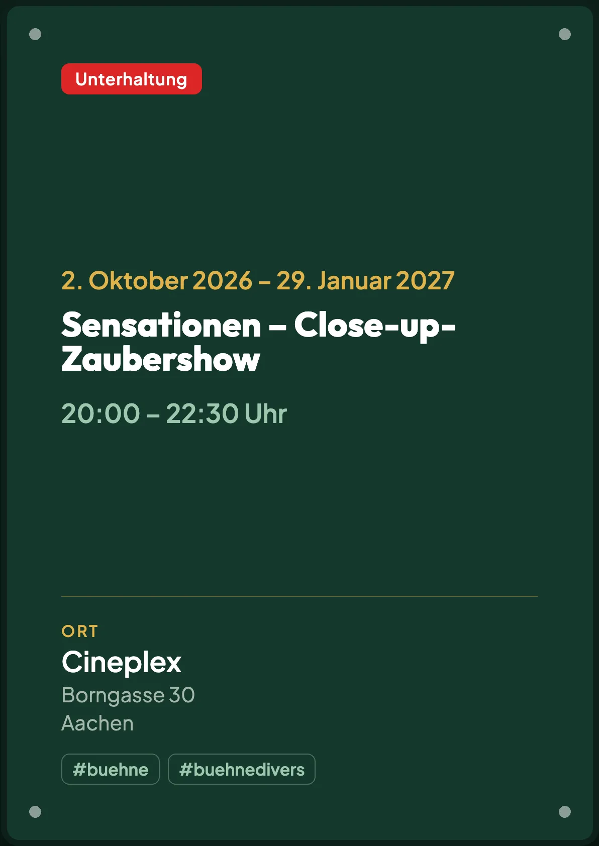 Veranstaltungsflyer