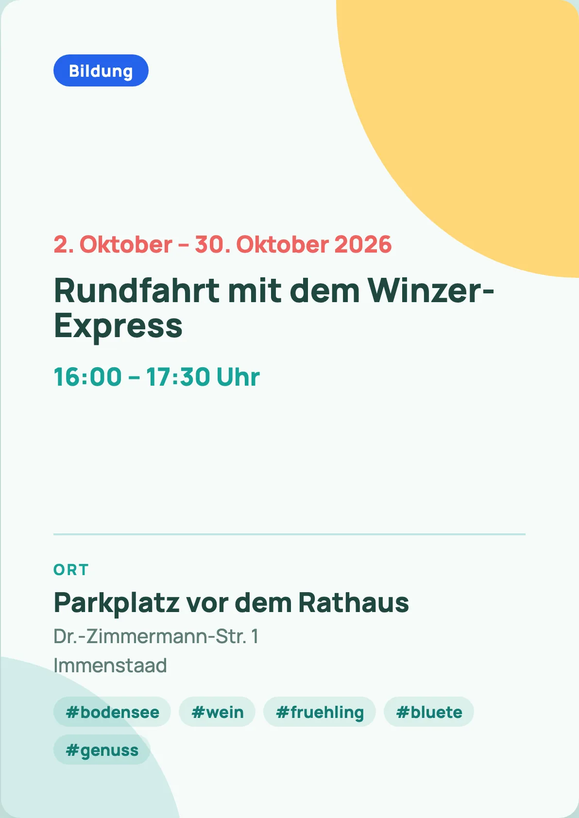 Veranstaltungsflyer