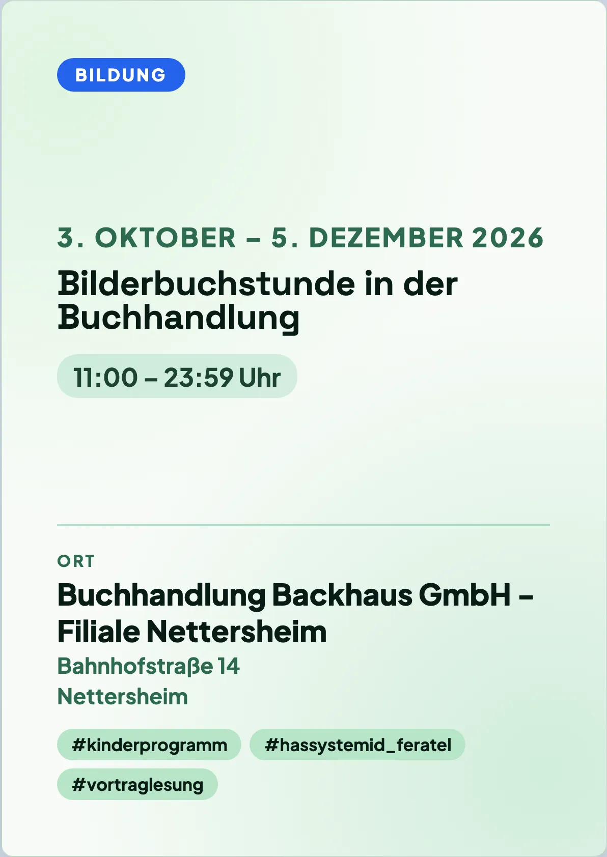 Veranstaltungsflyer