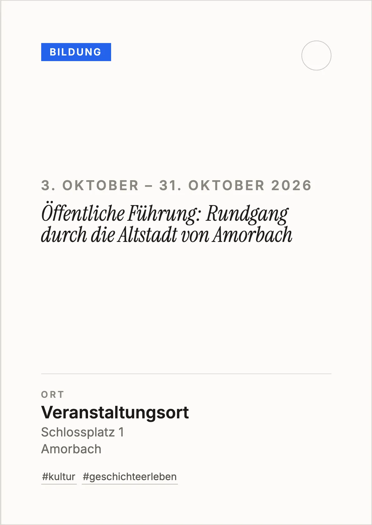 Veranstaltungsflyer