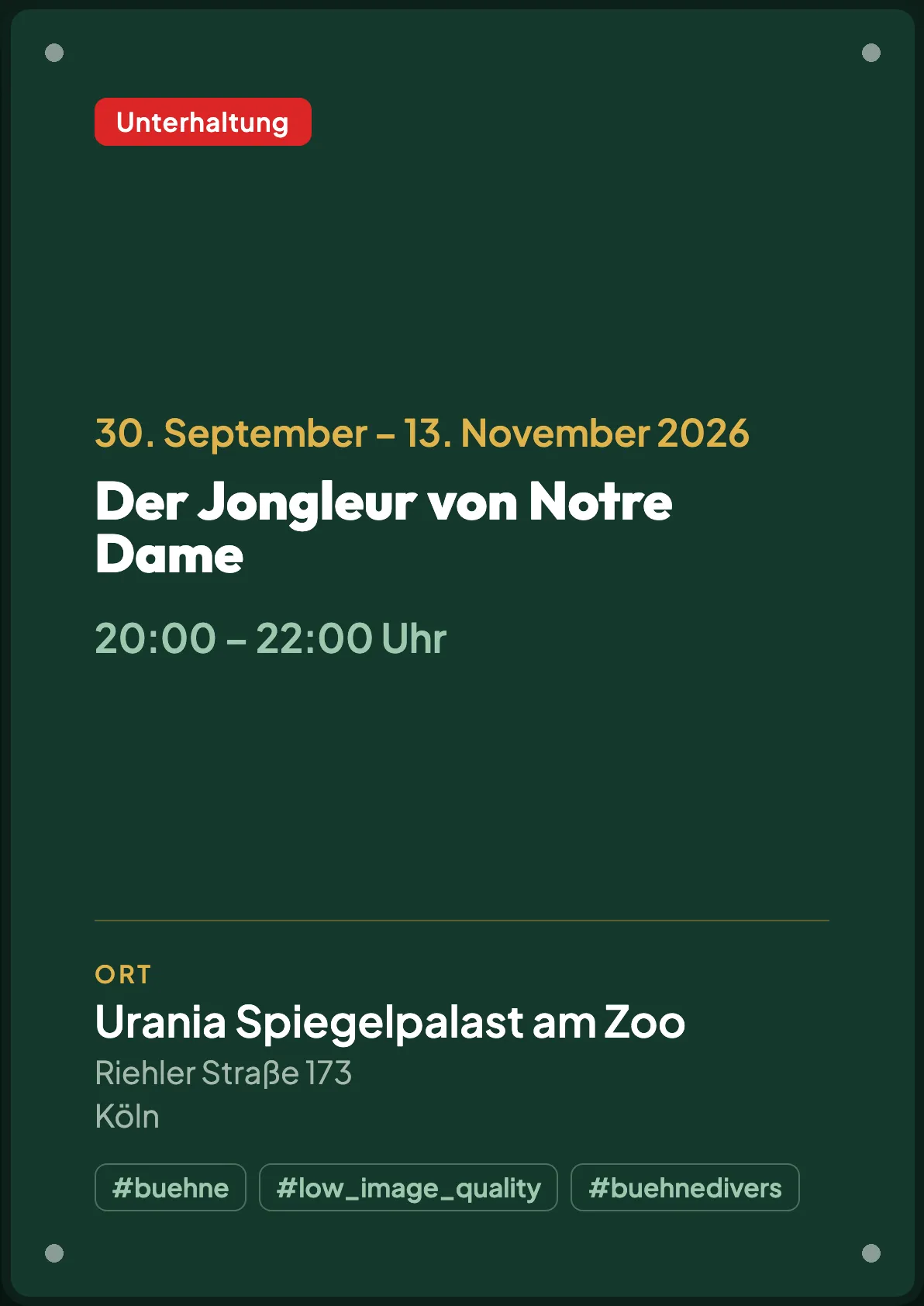Veranstaltungsflyer