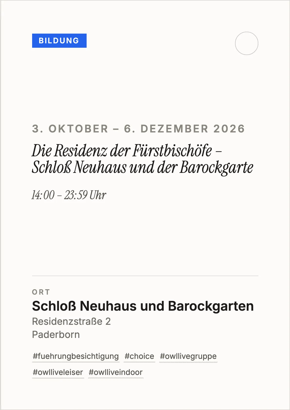 Veranstaltungsflyer