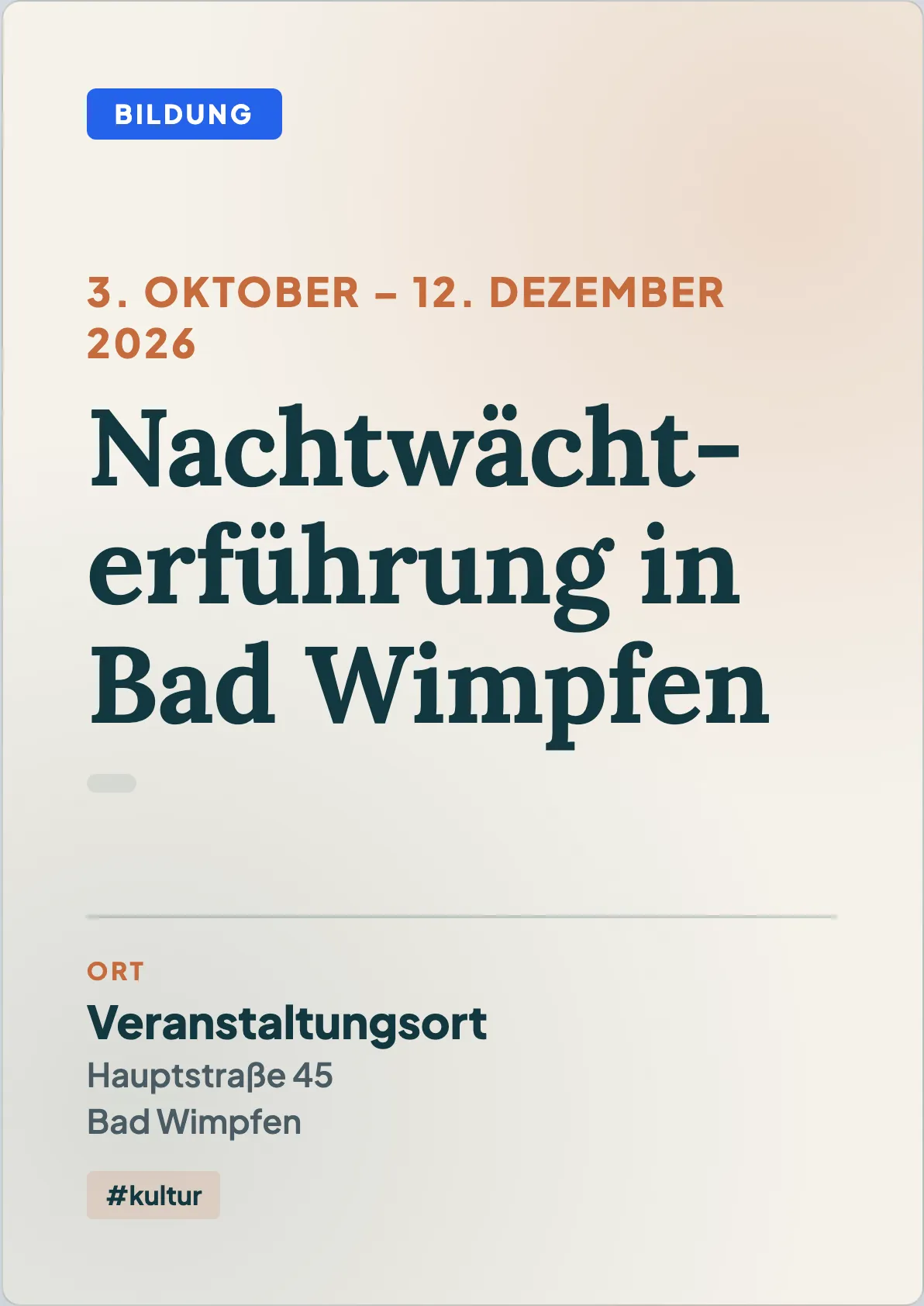 Veranstaltungsflyer
