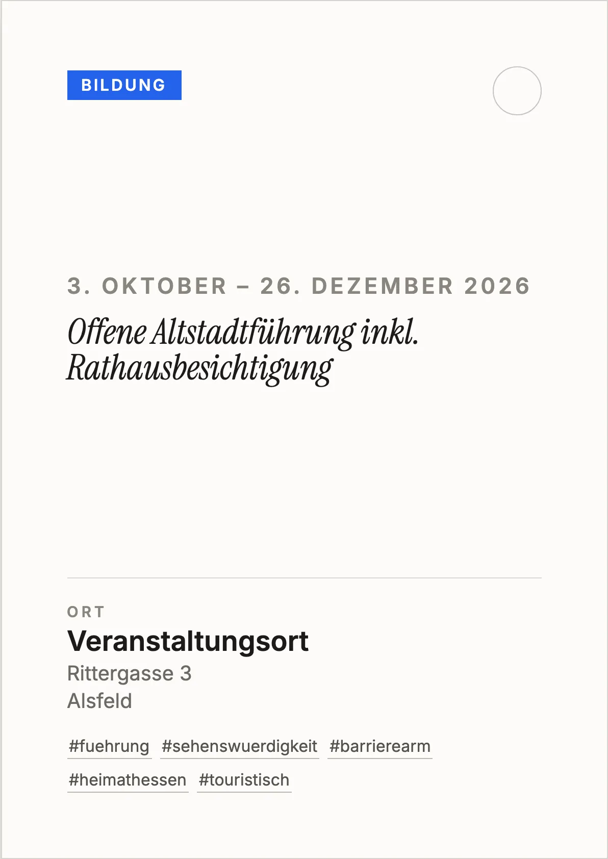 Veranstaltungsflyer