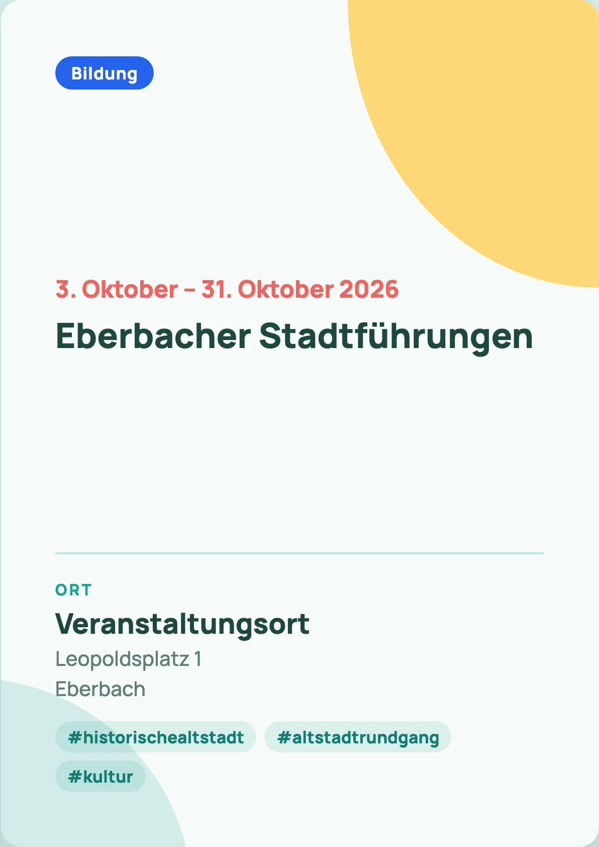Veranstaltungsflyer