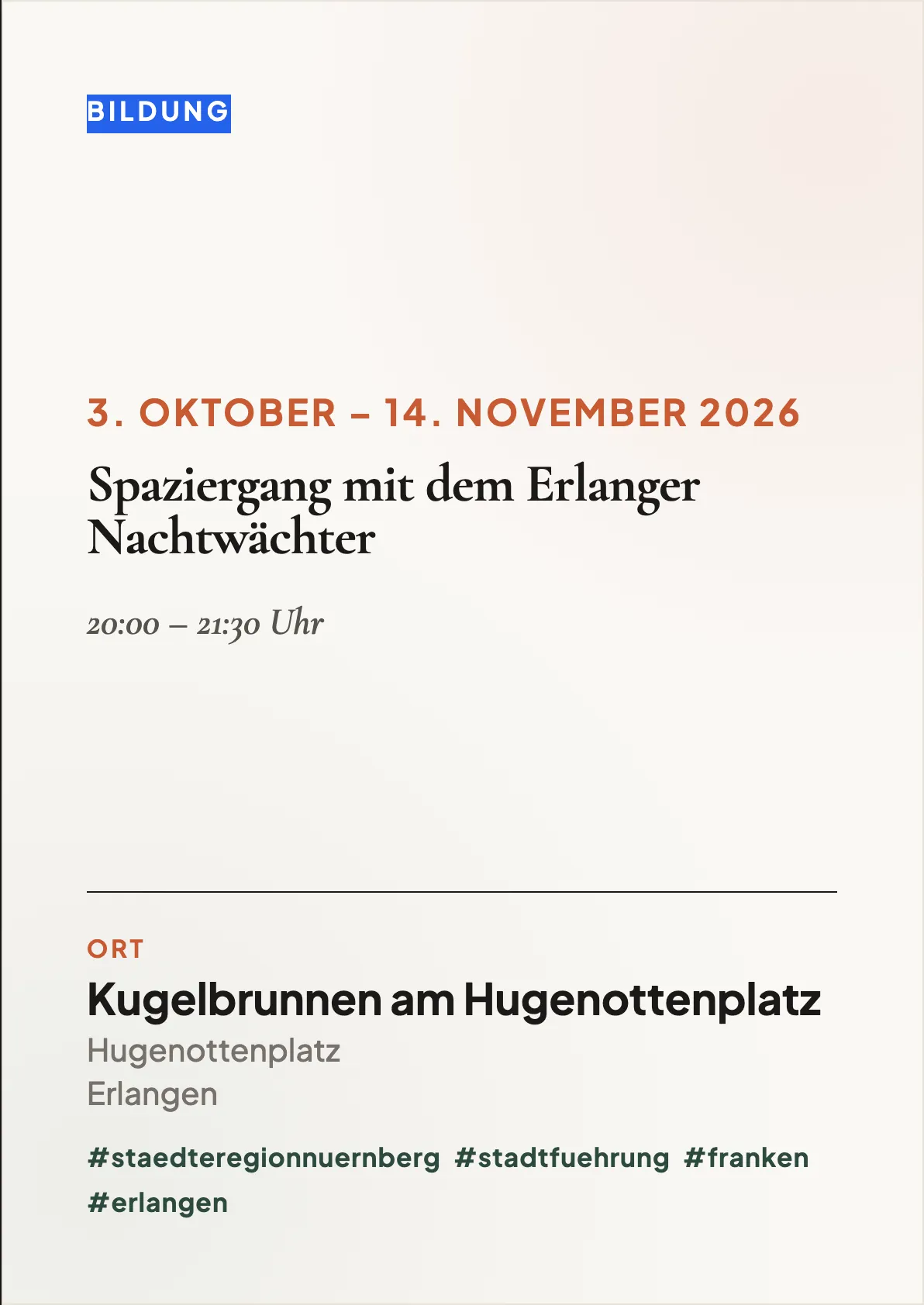 Veranstaltungsflyer