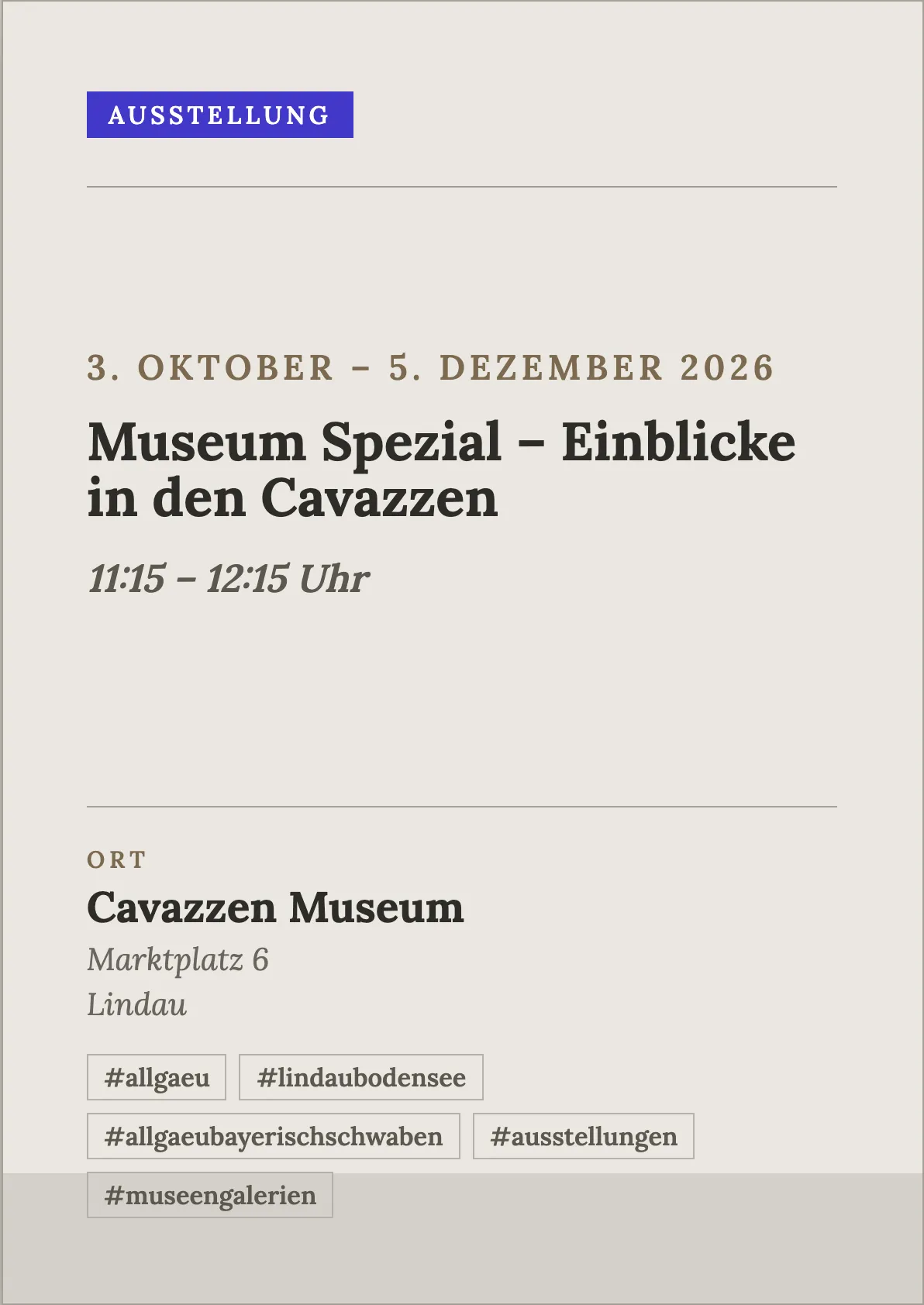 Veranstaltungsflyer