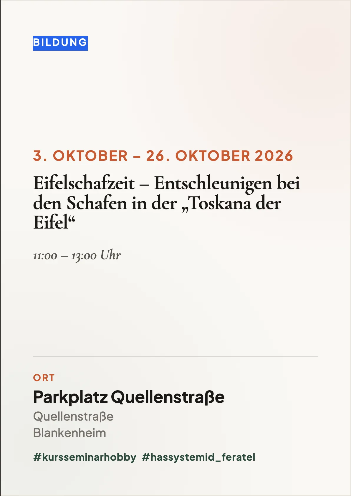 Veranstaltungsflyer