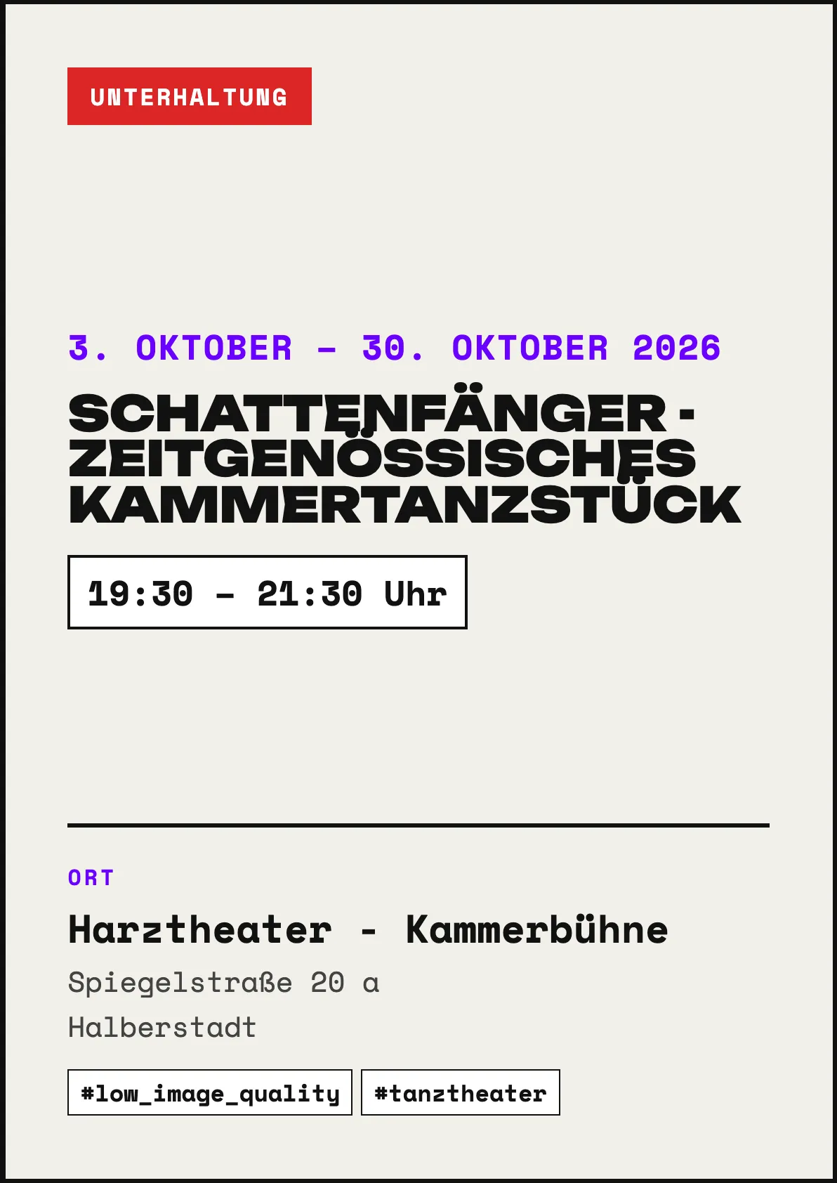 Veranstaltungsflyer