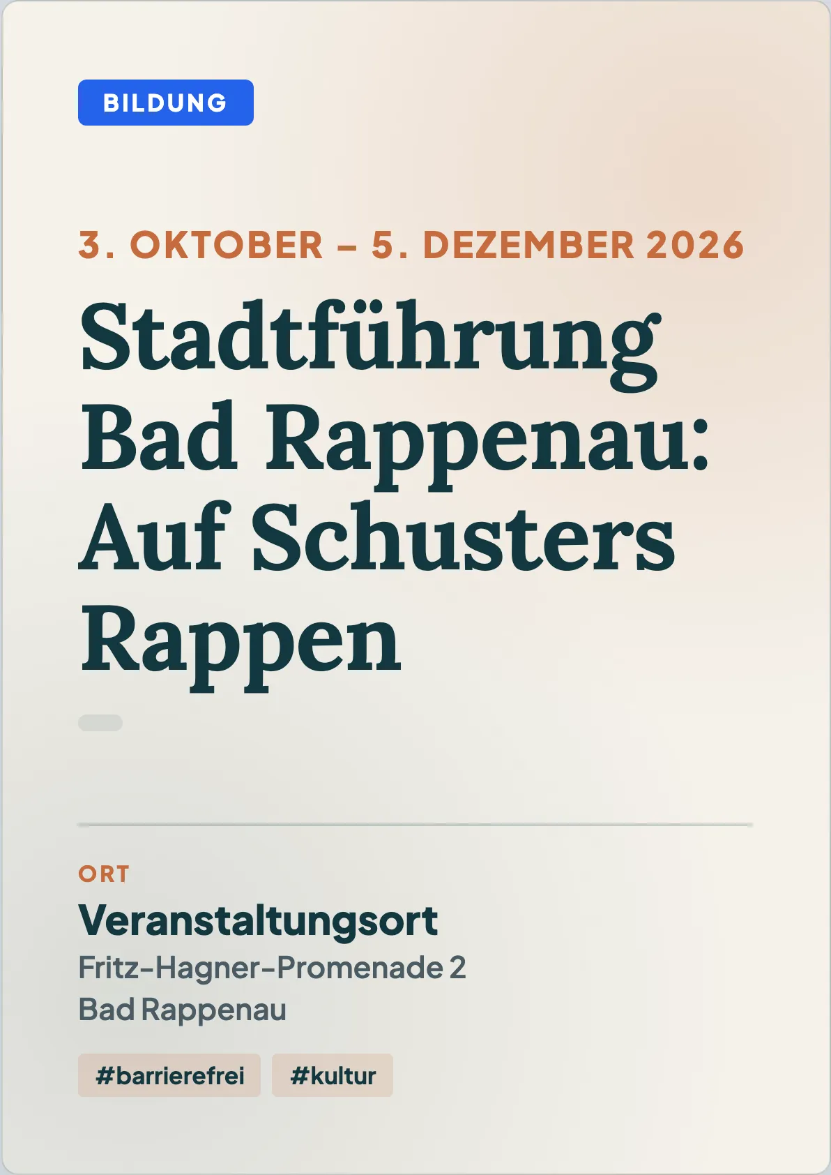 Veranstaltungsflyer