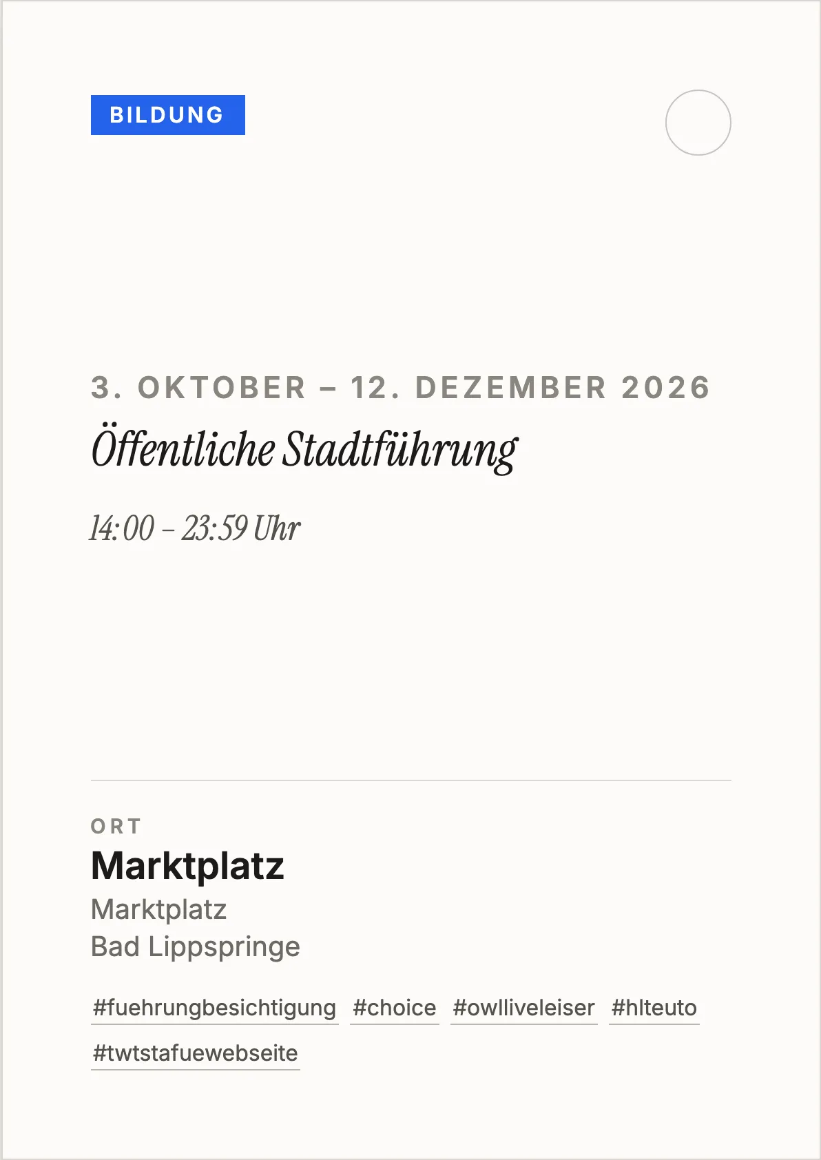 Veranstaltungsflyer