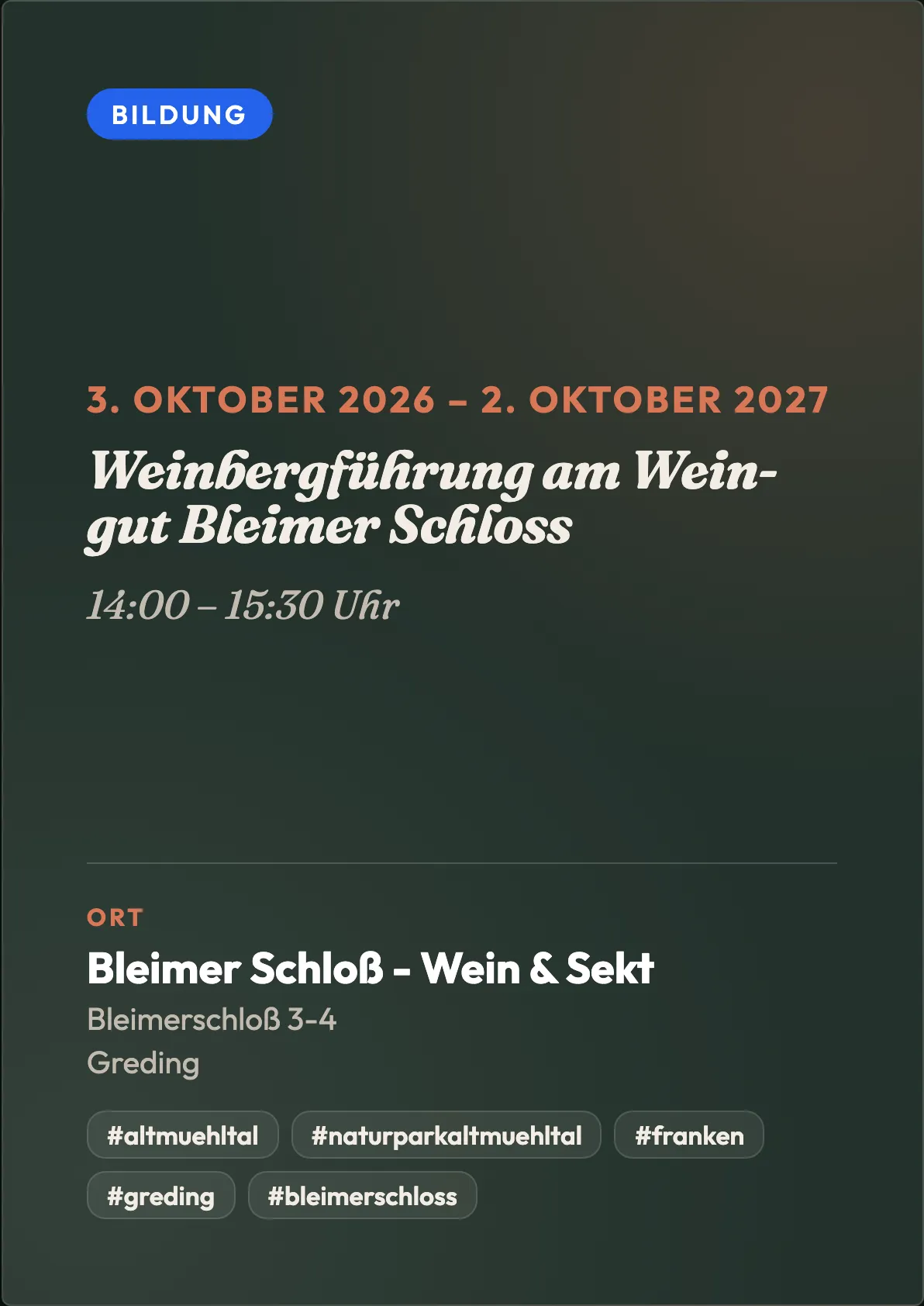 Veranstaltungsflyer