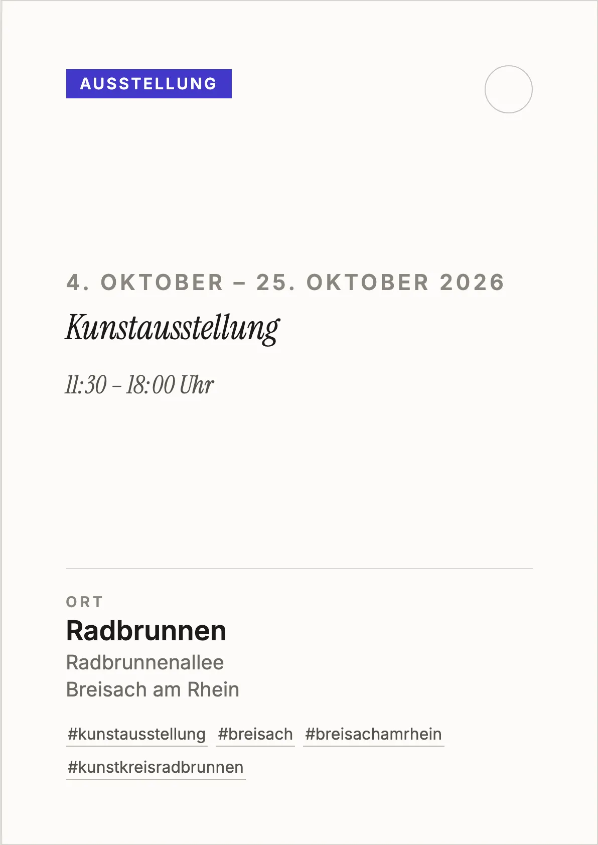 Veranstaltungsflyer