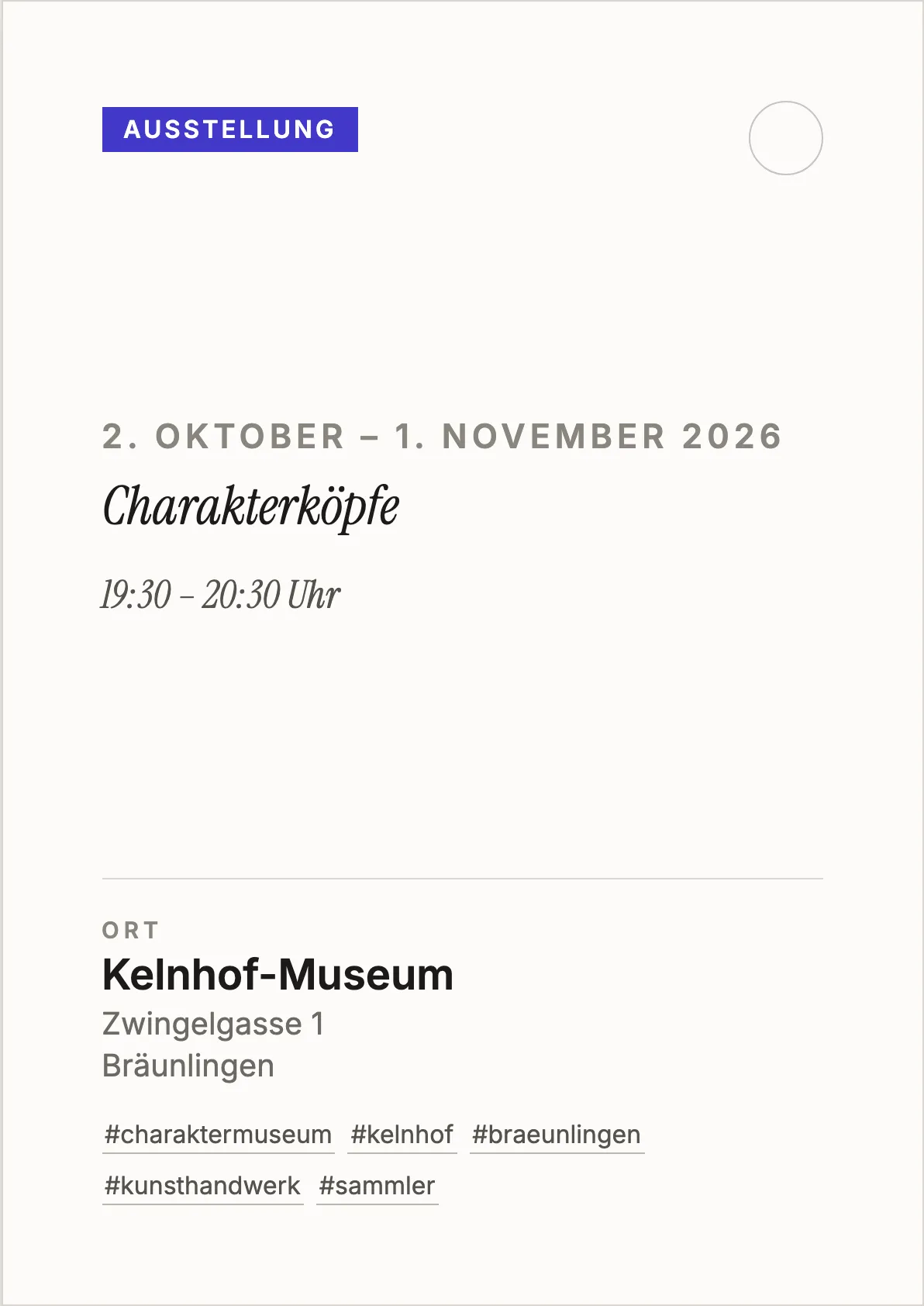Veranstaltungsflyer