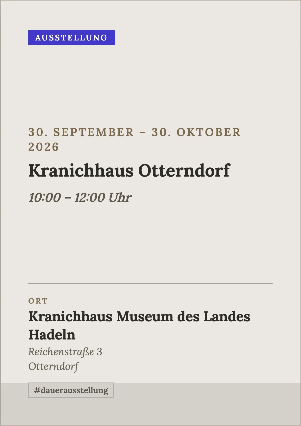 Veranstaltungsflyer