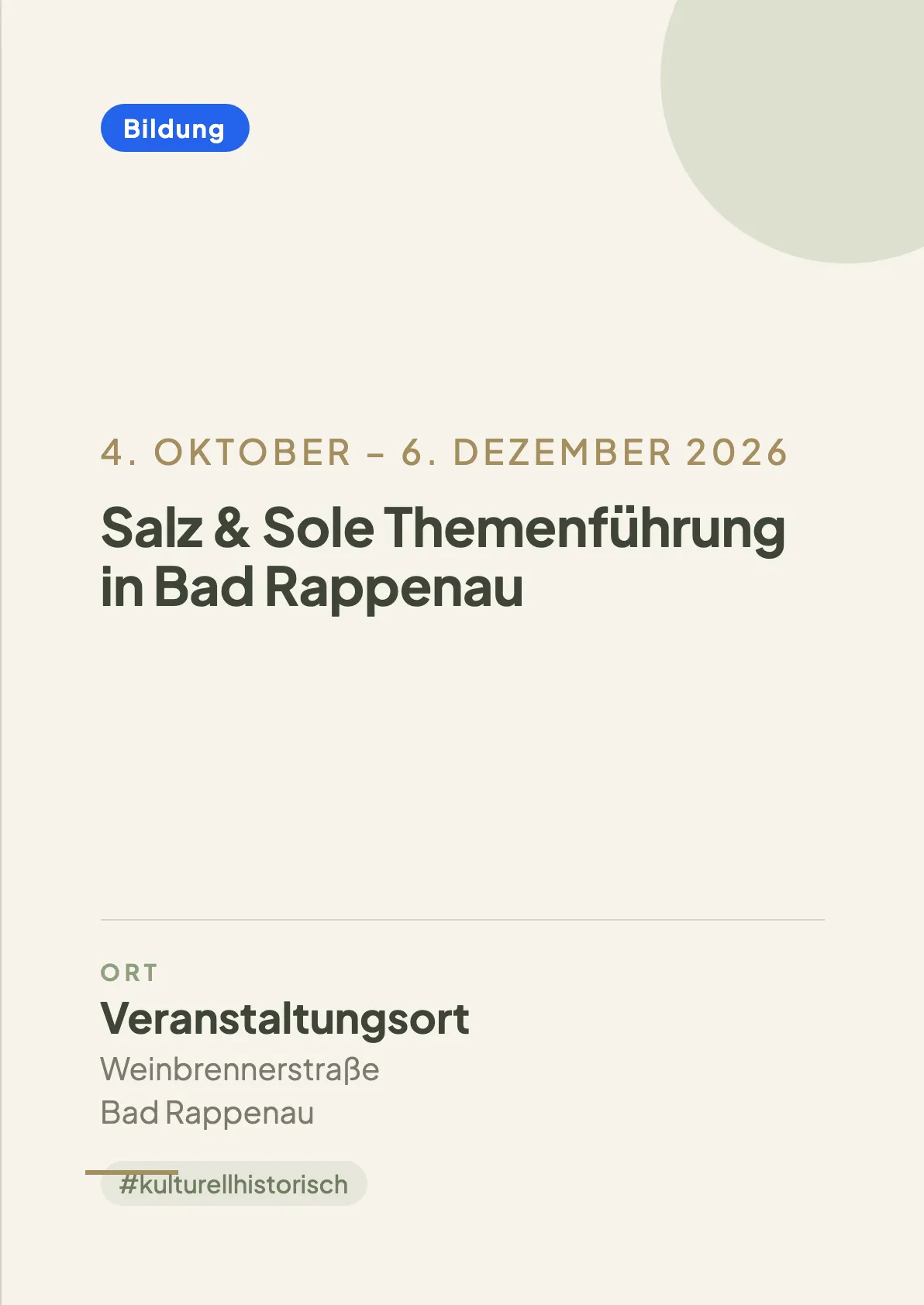 Veranstaltungsflyer