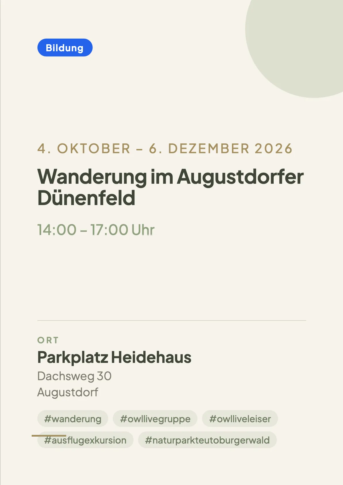 Veranstaltungsflyer