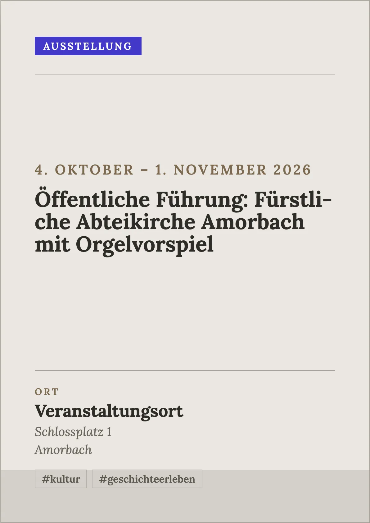 Veranstaltungsflyer