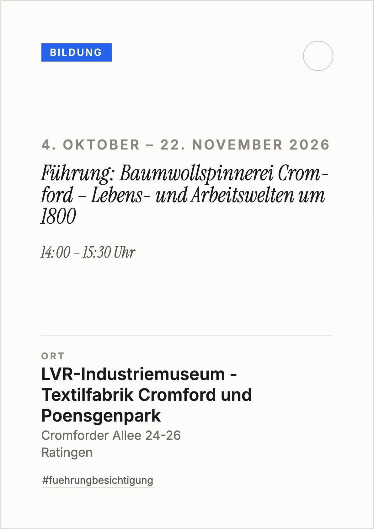 Veranstaltungsflyer