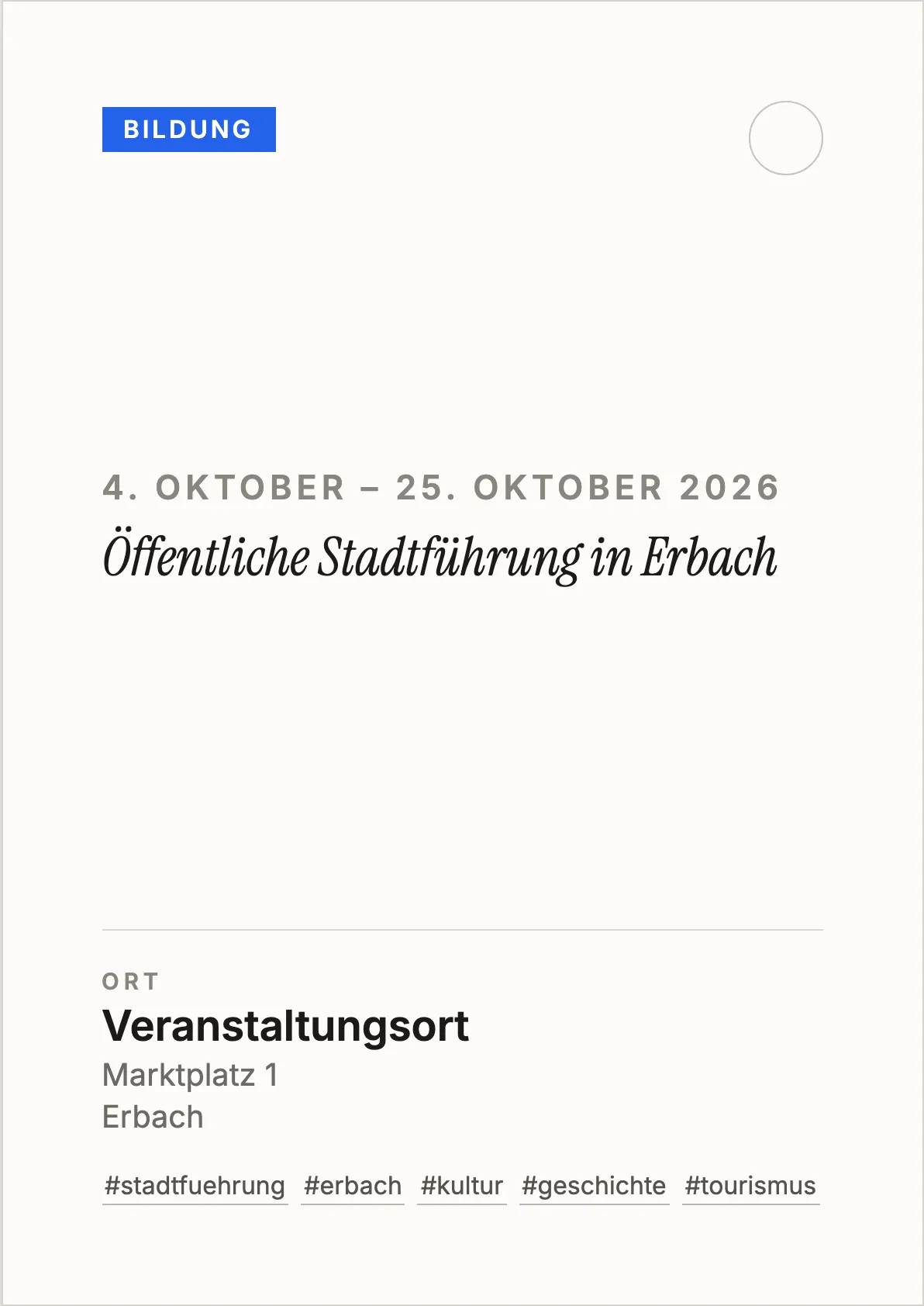 Veranstaltungsflyer